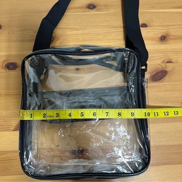 Clear Crossbody Bag | Stadium Approved Messenger | Transparent Shoulder Bag - Picture 4 of 5